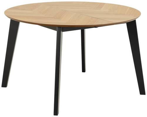 MASĂ din lemn, material pe bază de lemn 120/120/74,5 cm   - culoare lemn stejar/negru, Trend, lemn/material pe bază de lemn (120/120/74,5cm) - MID.YOU