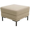 HOCKER in Textil Beige  - Beige/Schwarz, Design, Textil/Metall (55/45/55cm) - LOOKS by W.Joop