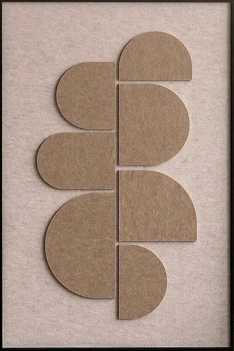 BILD Abstraktes  - Beige/Schwarz, Basics, Holz/Kunststoff (80/120/10cm) - Wandkraft