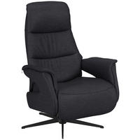 RELAXSESSEL in Leder Anthrazit  - Anthrazit/Schwarz, Design, Leder/Metall (74/105/83cm) - Welnova