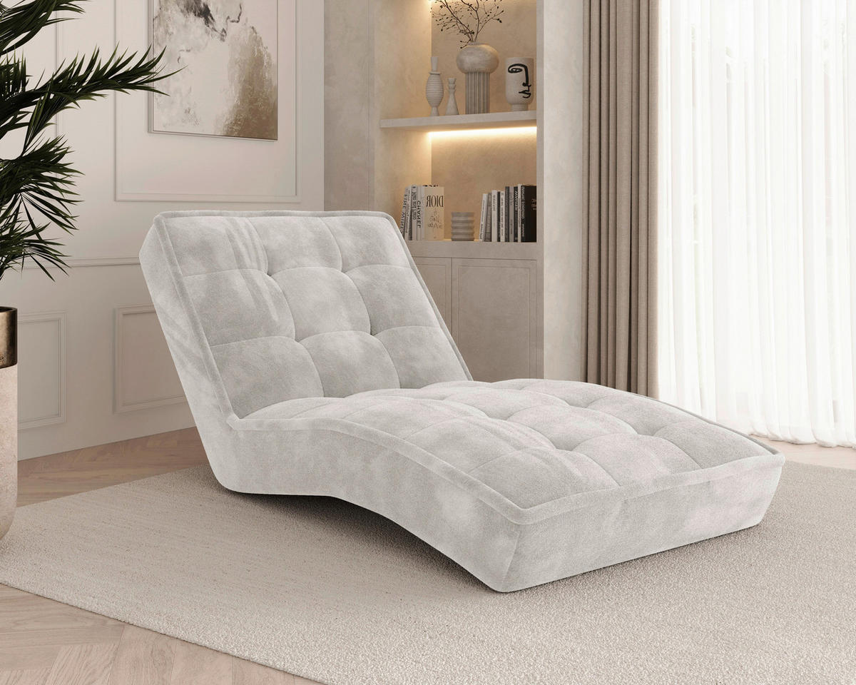 RELAXLIEGE Chenille Creme  - Creme/Schwarz, MODERN, Kunststoff/Textil (73/79/170cm) - Milino