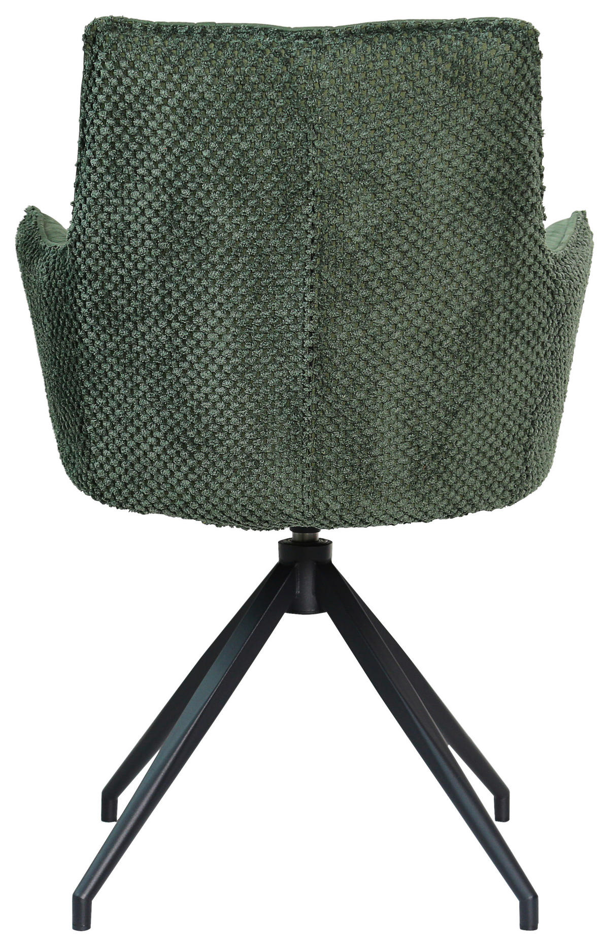 ARMLEHNSTUHL  in Eisen Mikrofaser, Teddystoff  - Schwarz/Grün, Design, Textil/Metall (59/90/62,5cm) - Novel