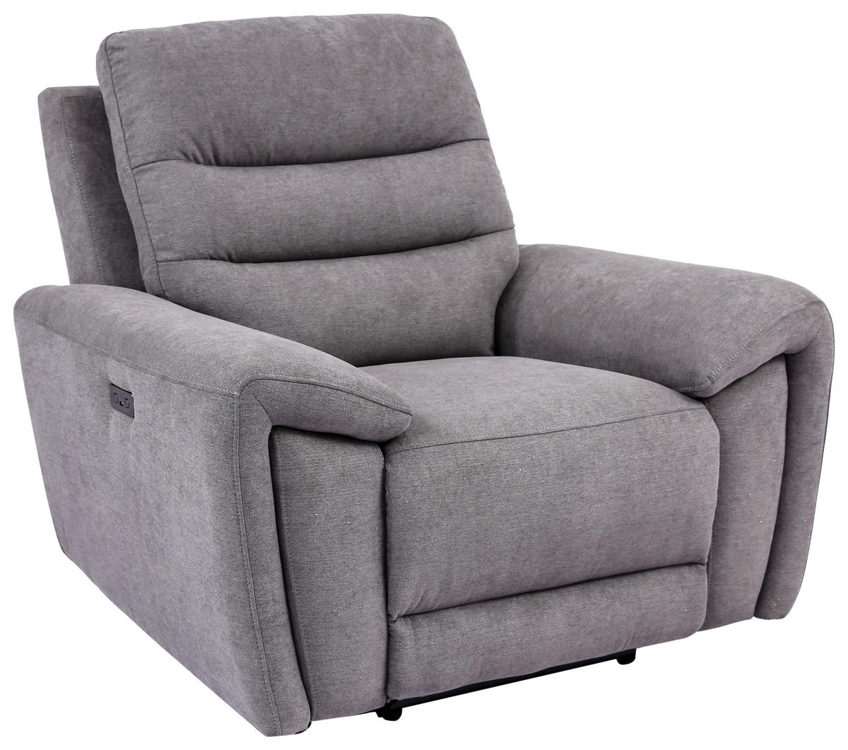 RELAXFÅTÖLJ i trä, textil grå  - grå/svart, Klassisk, trä/textil (111,5/94/100cm) - Xora