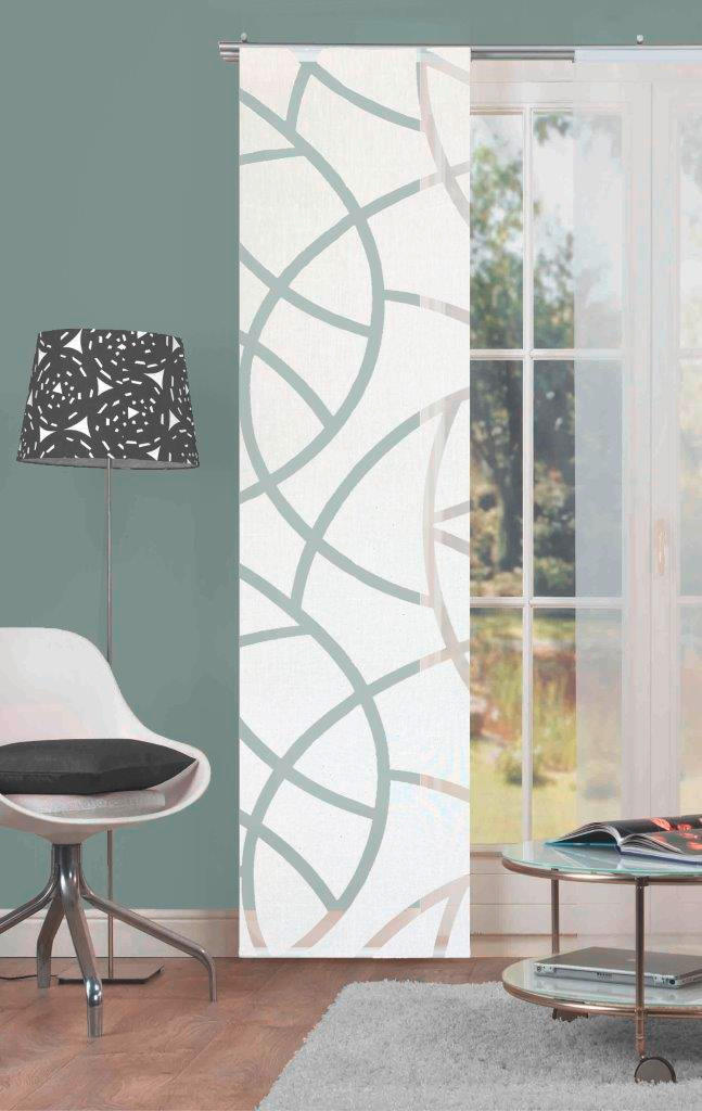 FLÄCHENVORHANG in Ecru transparent  - Ecru, KONVENTIONELL, Textil (60/245cm)