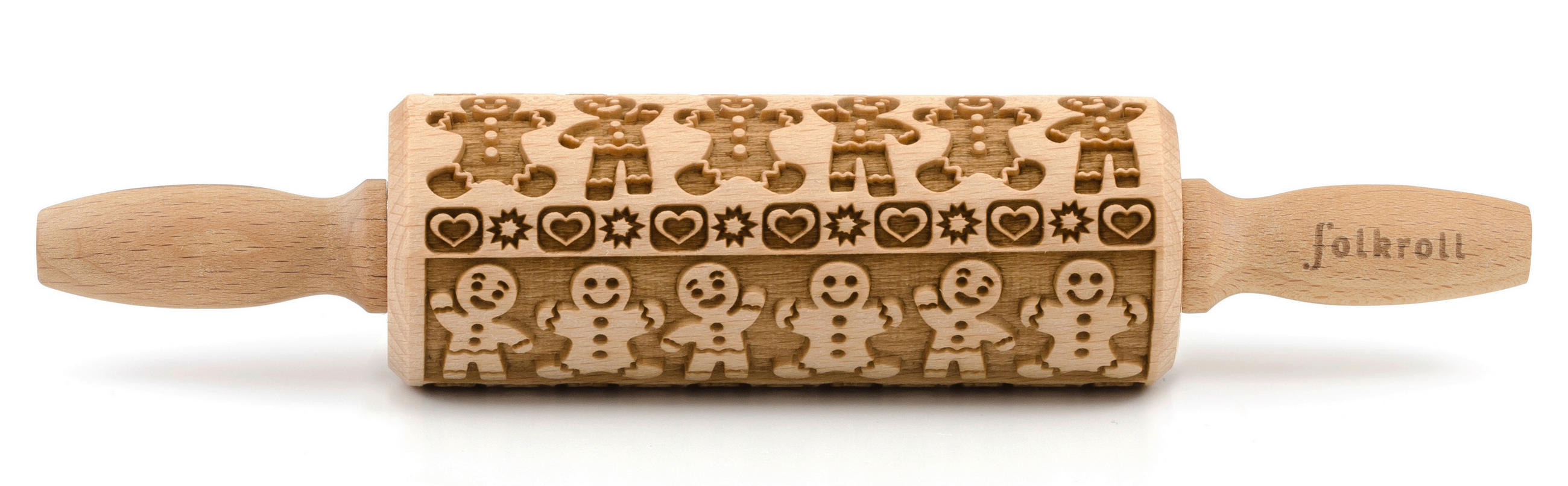 MOTIV-TEIGROLLE - Naturfarben, Basics, Holz (23/4,5/4,5cm) - Folkroll
