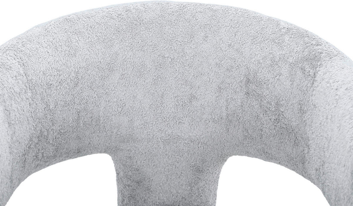 ARMLEHNSTUHL  in Eisen Chenille  - Grau, MODERN, Textil/Metall (57/81,5/58cm) - MID.YOU