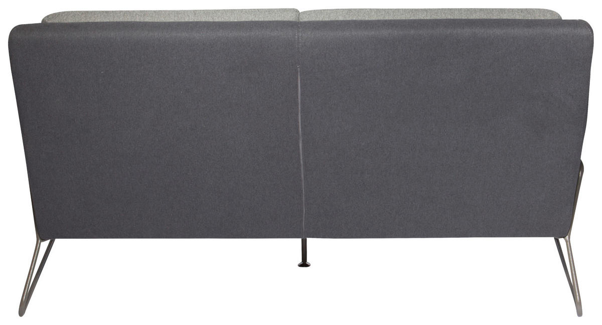 3-SITZER-SOFA Flachgewebe Hellgrau, Dunkelgrau  - Dunkelgrau/Hellgrau, MODERN, Textil/Metall (174/97/84cm) - MID.YOU