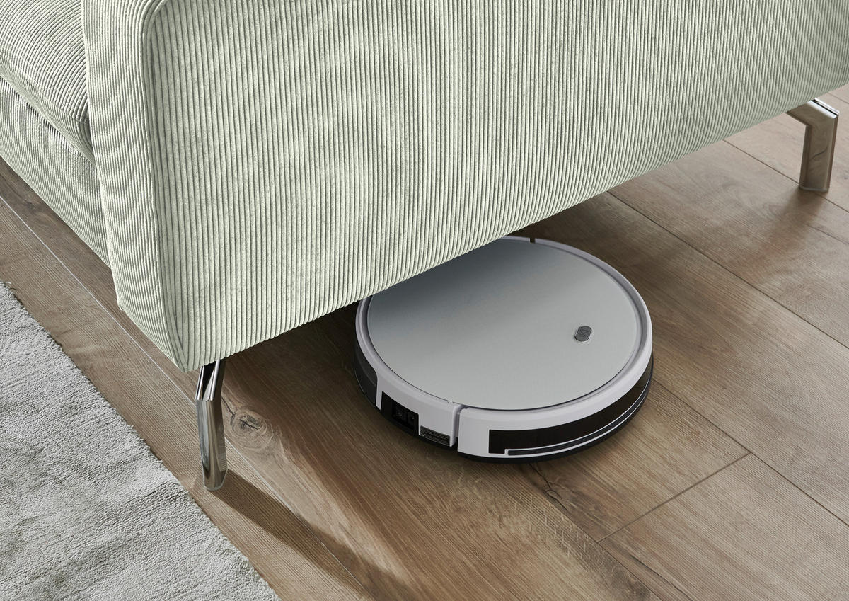 3-SITZER-SOFA Feincord Creme  - Chromfarben/Creme, Design, Textil/Metall (194/87/105cm) - Beldomo Style