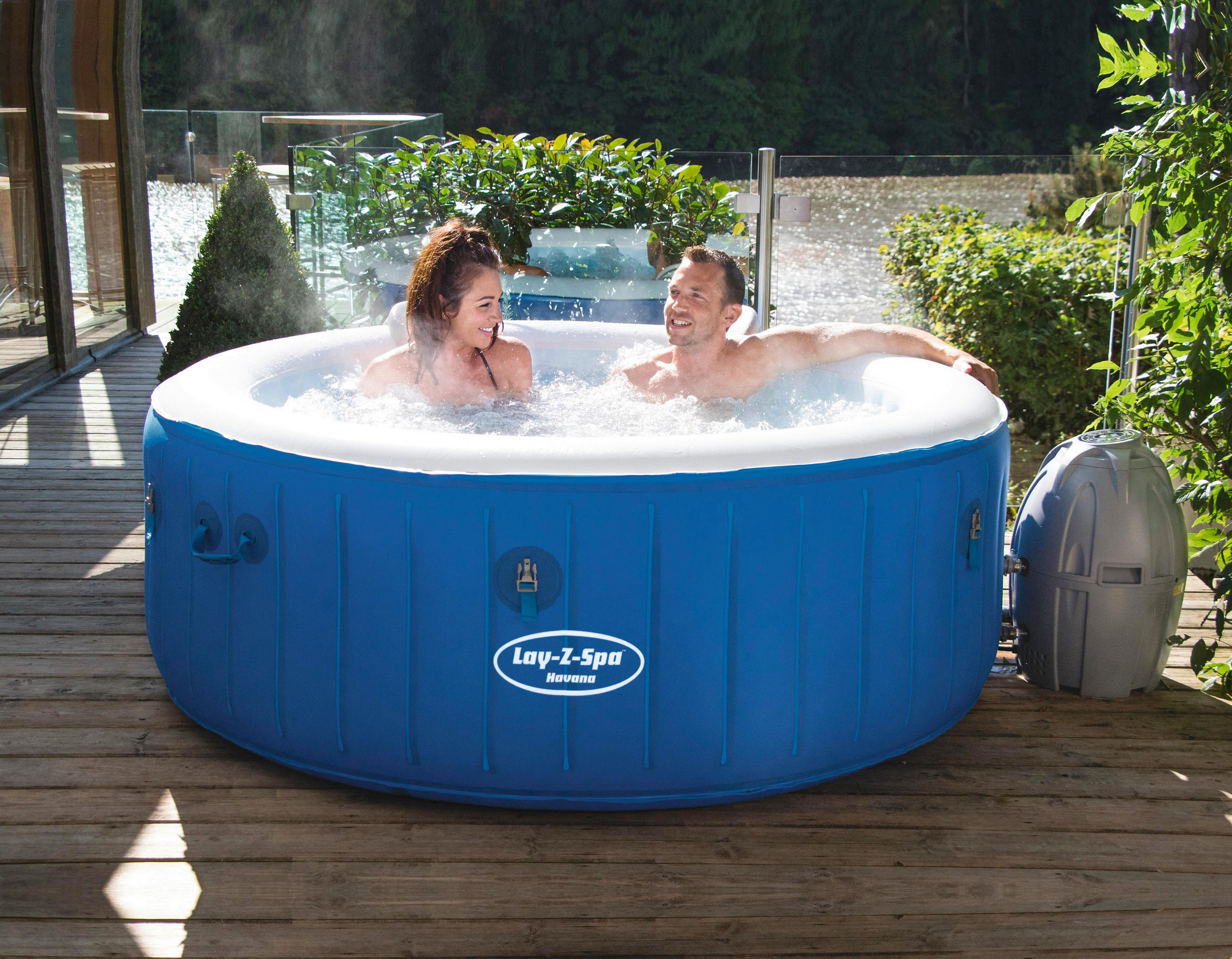 WHIRLPOOL LAY-Z-SPA HAVANA - Blau, Trend, Kunststoff (180/66cm) - Bestway