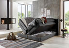 BOXSPRINGBETT 160/200 cm  in Anthrazit  - Anthrazit/Schwarz, MODERN, Kunststoff/Textil (160/200cm) - MID.YOU