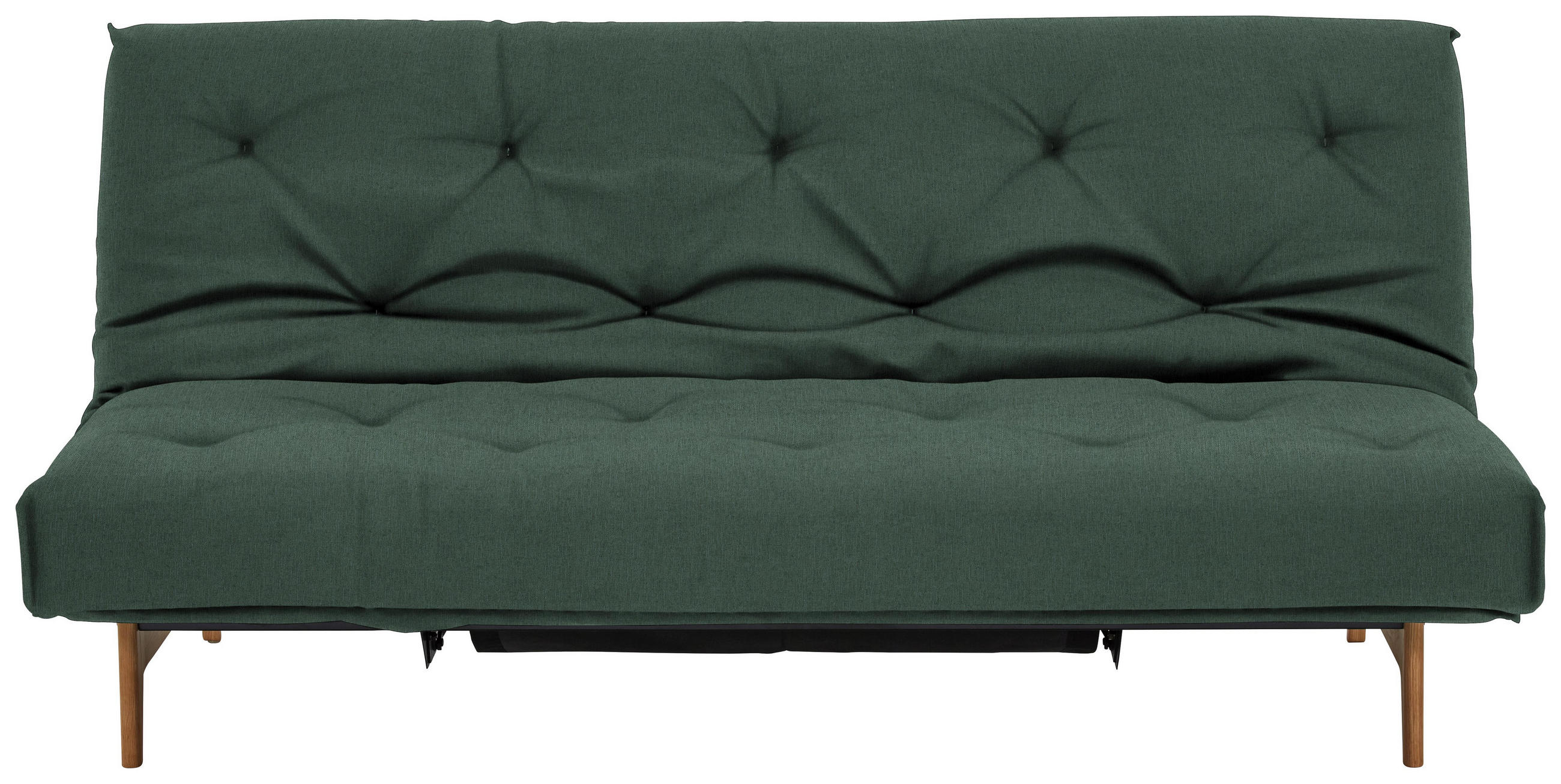 Schlafsofa in Holz, Metall, Textil Grün