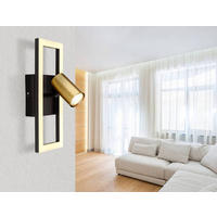 APLICĂ DE PERETE CU LED - opal/negru, Design, plastic/metal (13/15/35cm) - Globo