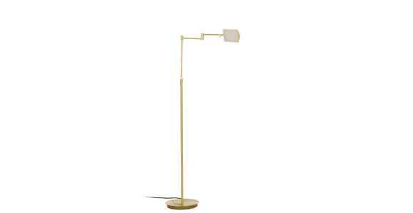 LESELEUCHTE 24/146 cm - Goldfarben/Weiß, KONVENTIONELL, Kunststoff/Metall (24/146cm) - Novel