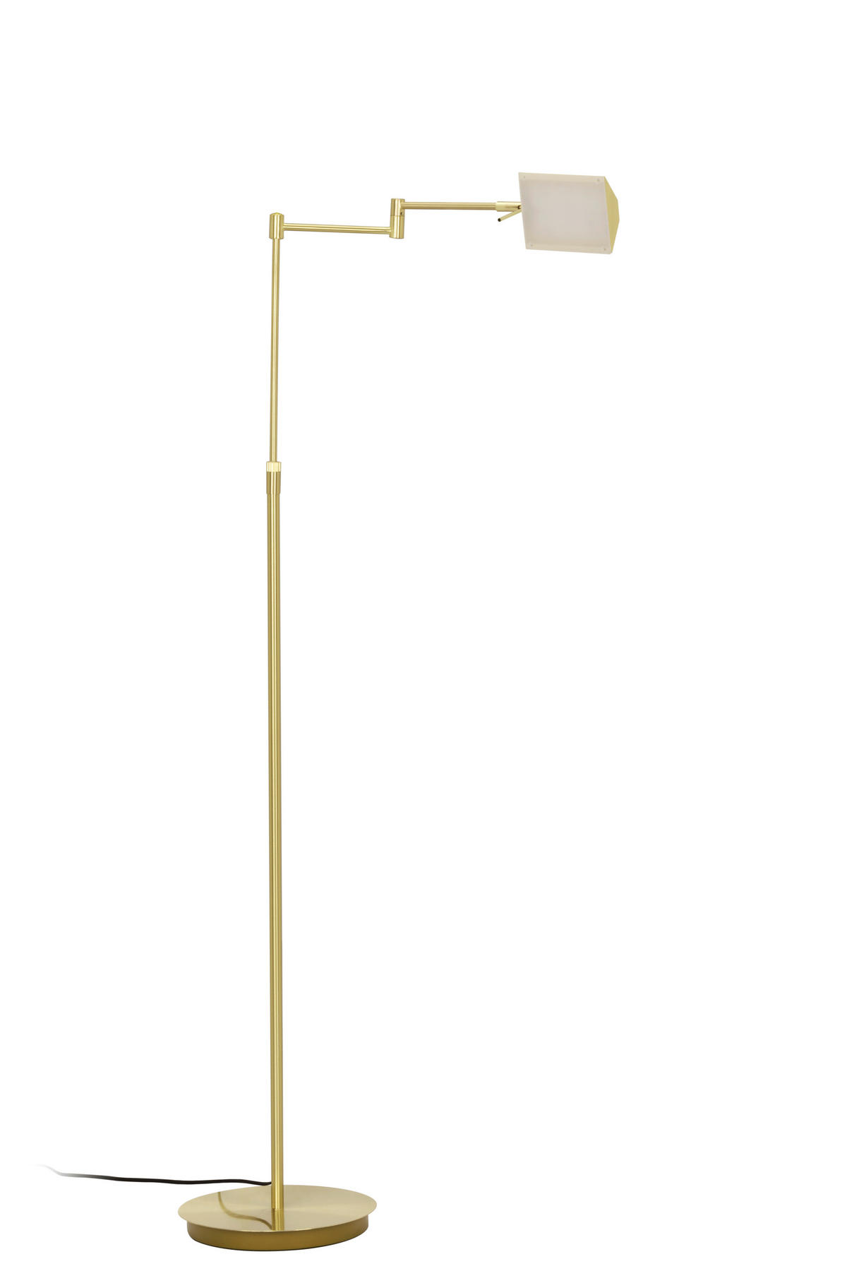 LAMPA NA ČÍTANIE, 24/146 cm  - zlatá/biela, Konventionell, kov/plast (24/146cm) - Novel