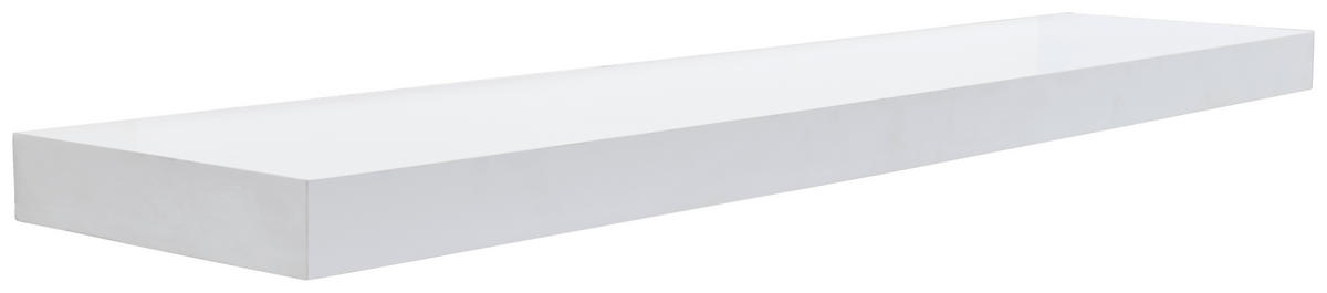 POLICA ZIDNA bijela  drvni materijal  - bijela, Basics, drvni materijal (110/5/25cm) - Xora