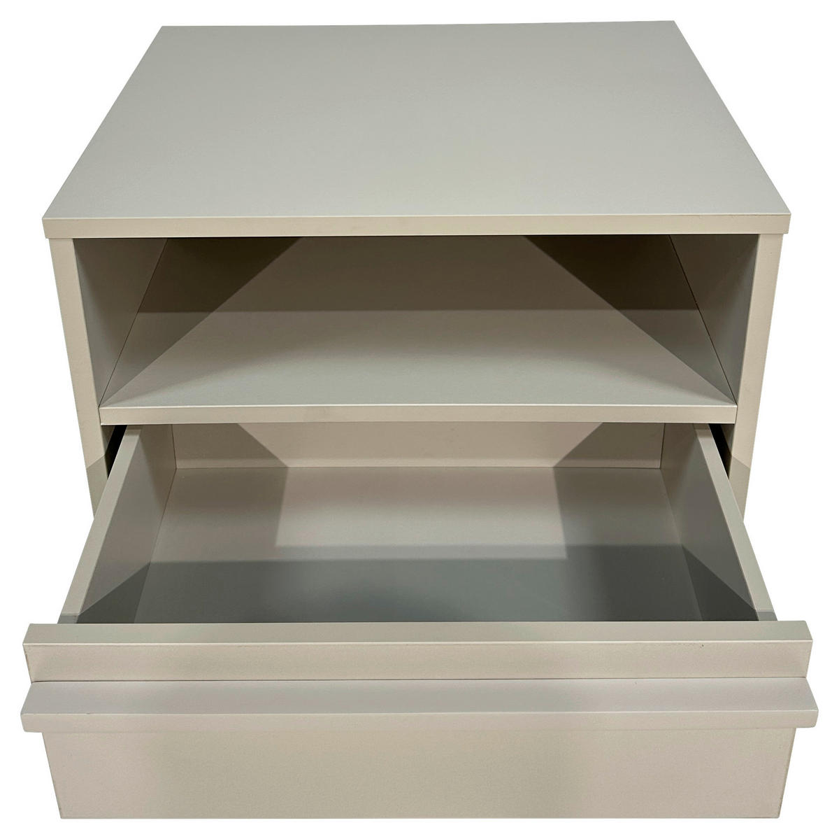 NACHTTISCH 50/51/40 cm  Schwarz, Hellgrau  - Hellgrau/Schwarz, Design, Holz/Holzwerkstoff (50/51/40cm) - Xora