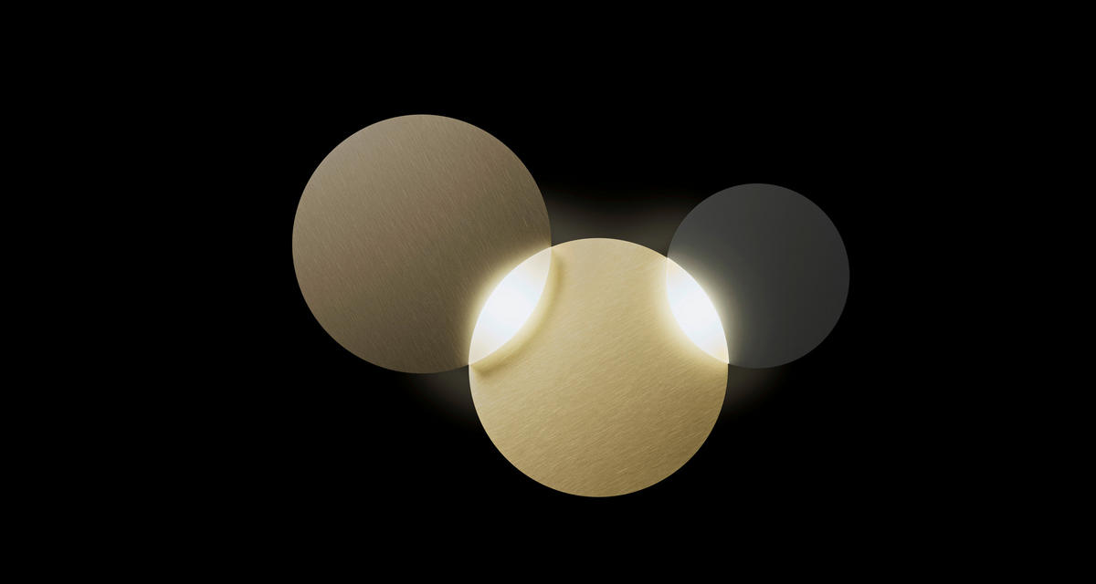 LED-WANDLEUCHTE 55,7/42/6,8 cm   - Messingfarben/Bronzefarben, Design, Metall (55,7/42/6,8cm) - Grossmann