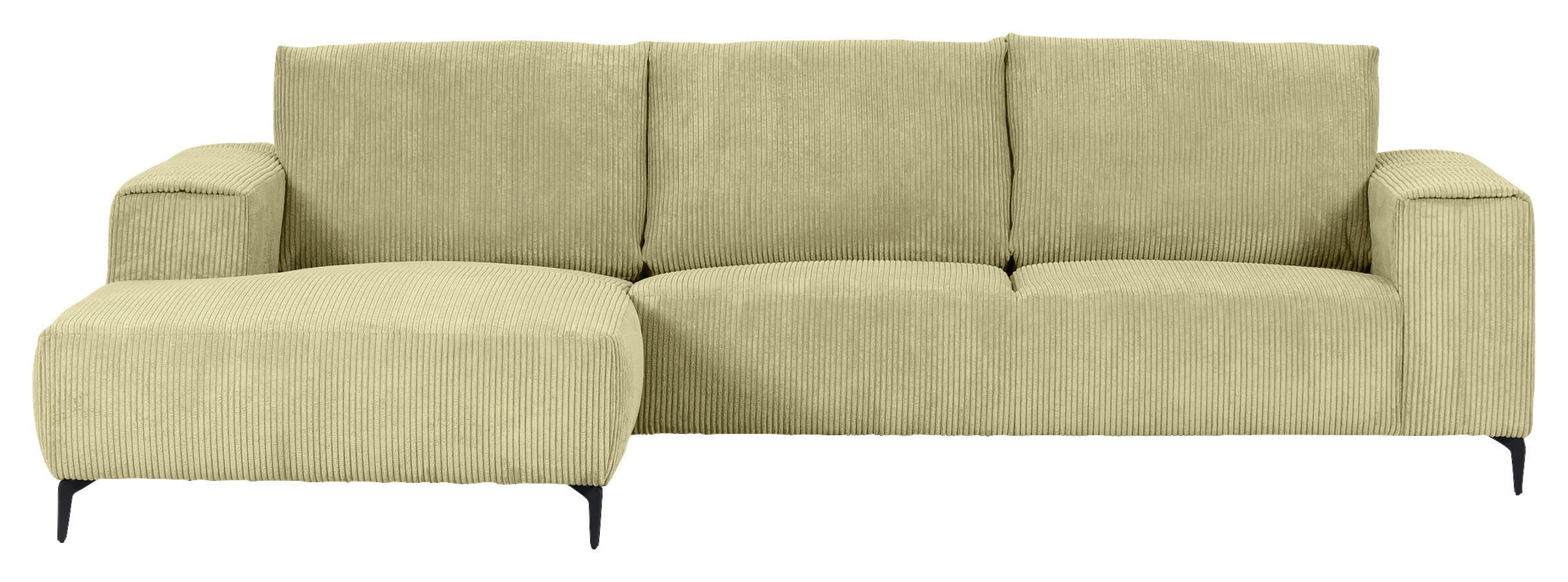 HÖRNSOFFA i manchester ljusgrön  - ljusgrön/svart, Klassisk, metall/textil (170/285cm) - MID.YOU