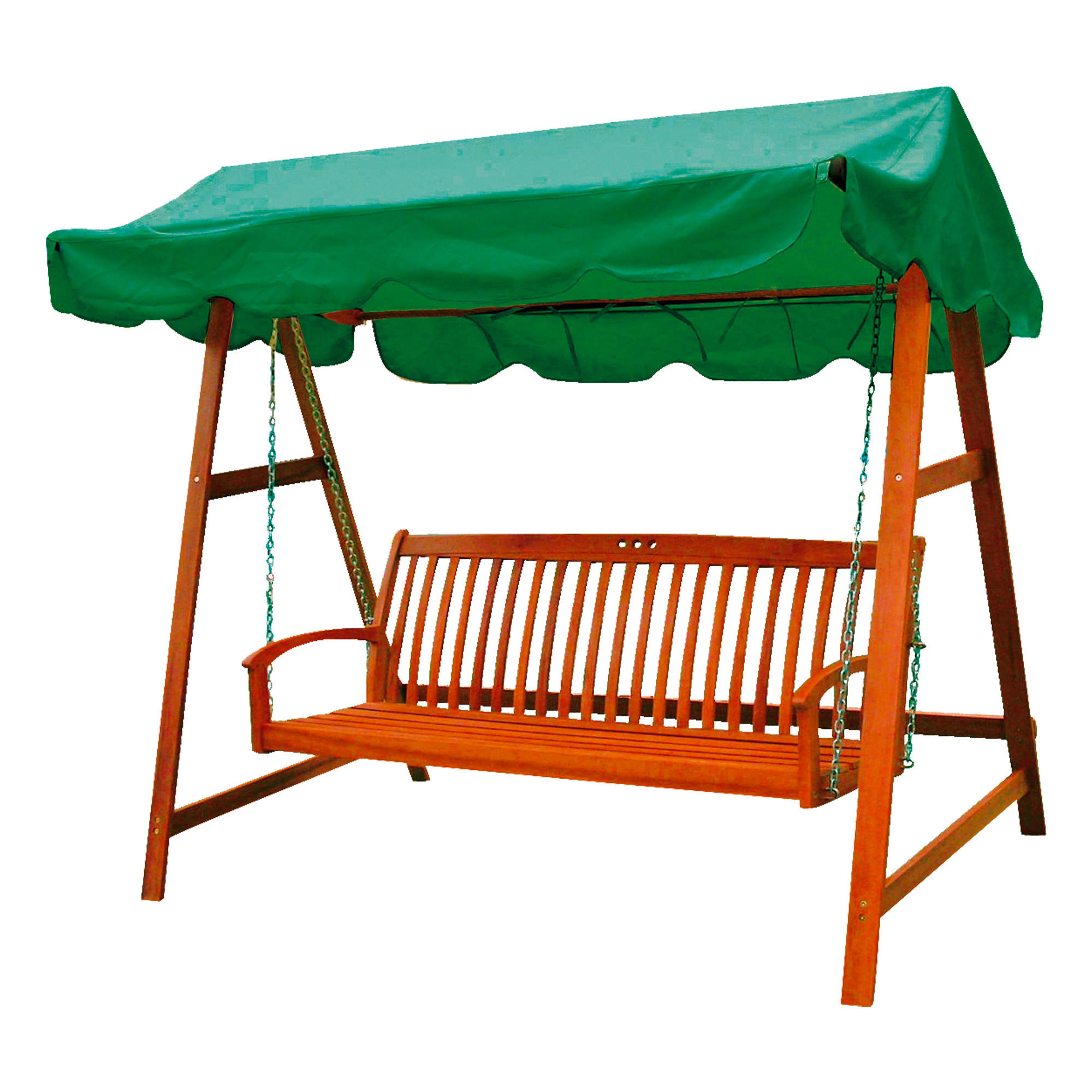 HOLLYWOODSCHAUKEL 120/30/200 cm  - Braun/Grün, MODERN, Holz/Kunststoff (120/30/200cm) - Gardenson