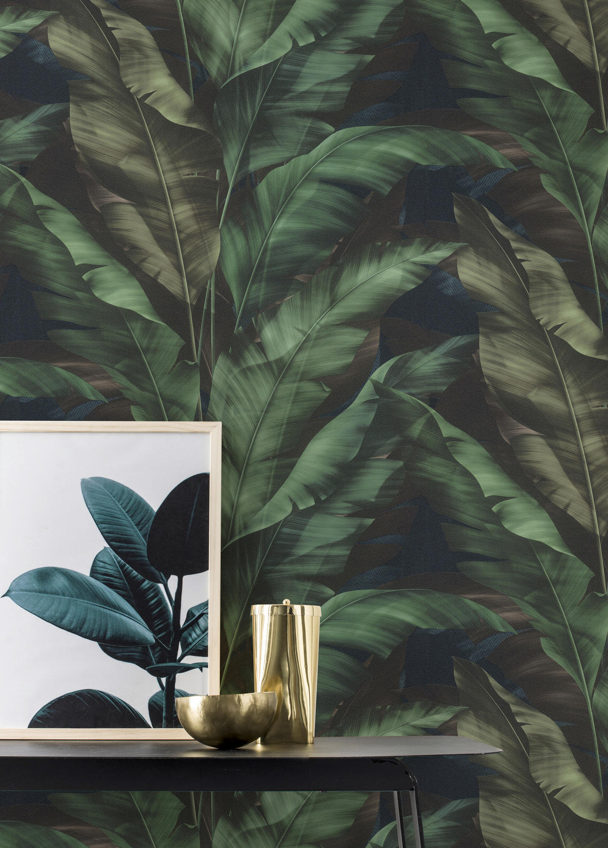 TAPETE - Dunkelgrün, Natur, Textil (600/53cm) - Tesa
