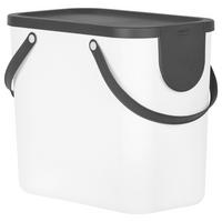 ABFALLSAMMLER 25 l  Kunststoff  - Weiß, Basics, Kunststoff (23,5/34/40cm) - Rotho
