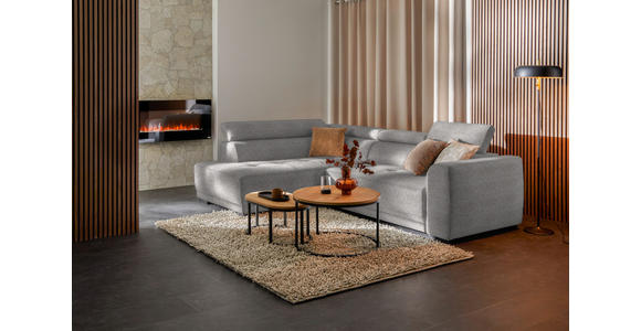 ECKSOFA in Struktur Taupe 205/284 cm - Taupe/Schwarz, Design, Kunststoff/Textil (205/284cm) - Xora
