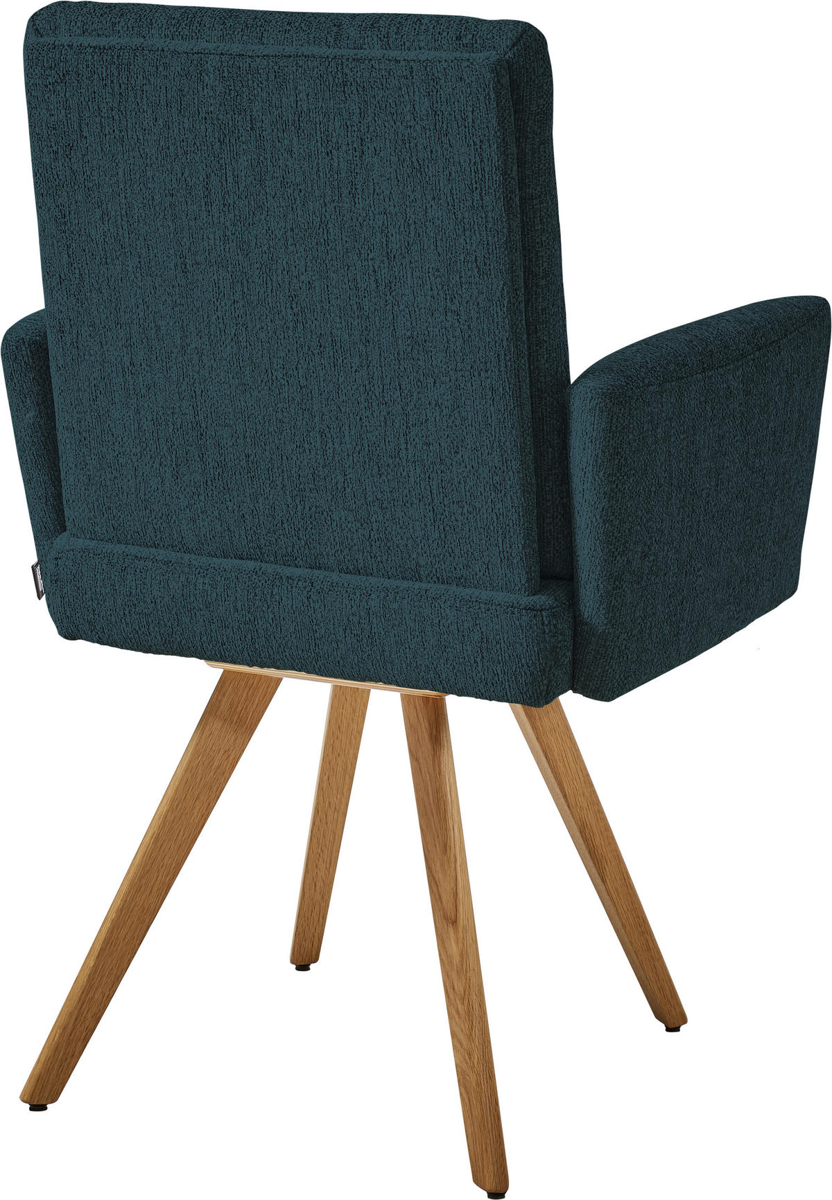 ARMLEHNSTUHL  in Chenille  - Eichefarben/Dunkelblau, Design, Holz/Textil (56/92/60cm) - Dieter Knoll