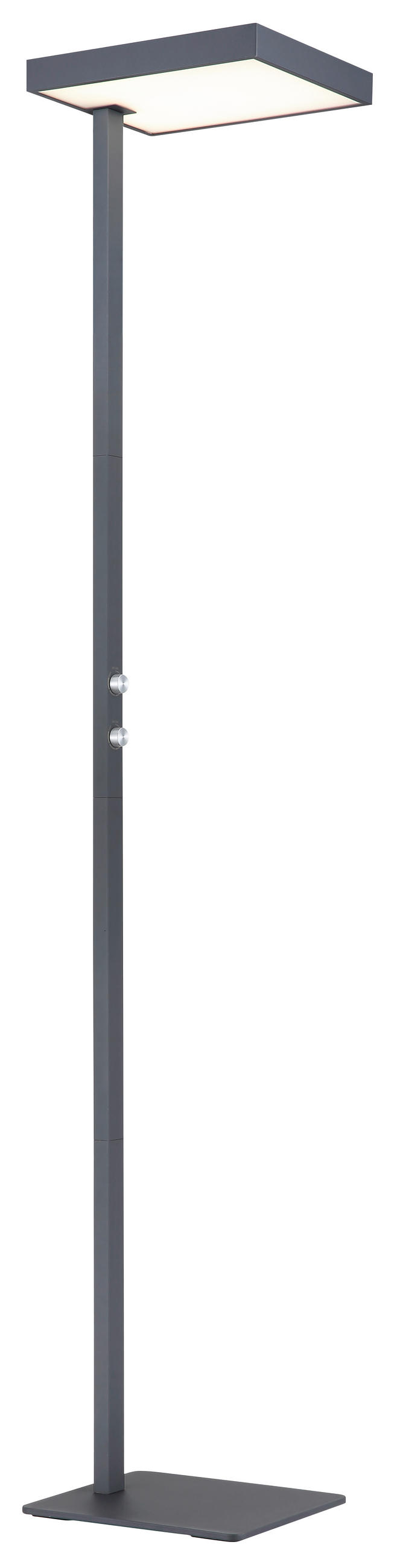 LED-STEHLEUCHTE 40/28/184,8 cm    - Klar/Silberfarben, Design, Kunststoff/Metall (40/28/184,8cm) - Globo