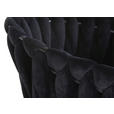 ARMLEHNSTUHL in Samt - Schwarz, LIFESTYLE, Textil/Metall (60/78/55cm) - Ambia Home
