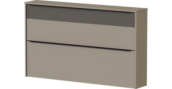 HÄNGESCHUHSCHRANK 137/80/23 cm  - Sandfarben/Taupe, Design, Glas/Holzwerkstoff (137/80/23cm) - Dieter Knoll