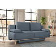BOXSPRINGSOFA Carla  mit Stoffauswahl, Rücken echt Blau, Grau  - Blau/Grau, Design, Holz/Textil (203/97/107cm) - Dieter Knoll