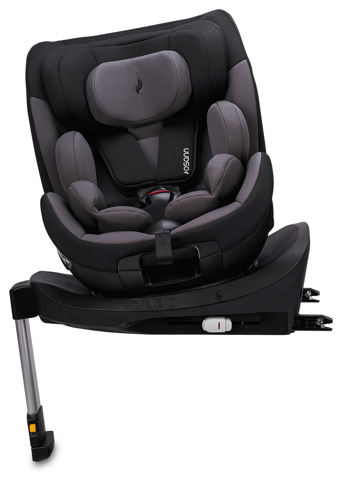 REBOARDER-KINDERSITZ HERO360 SL Twill Black  - Schwarz, Basics, Kunststoff/Textil (44/65/55cm) - Osann