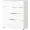 KOMÓD 83/102/42 cm  - krómszínű/fekete, Modern, műanyag/faalapú anyag (83/102/42cm) - Premium Living