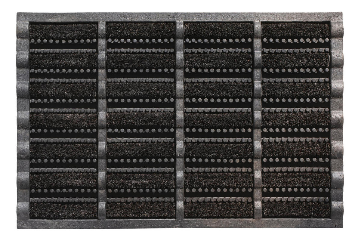 KOKOSMATTE  40/60 cm  Anthrazit, Braun, Hellgrau  - Anthrazit/Hellgrau, Basics, Textil (40/60cm) - Esposa