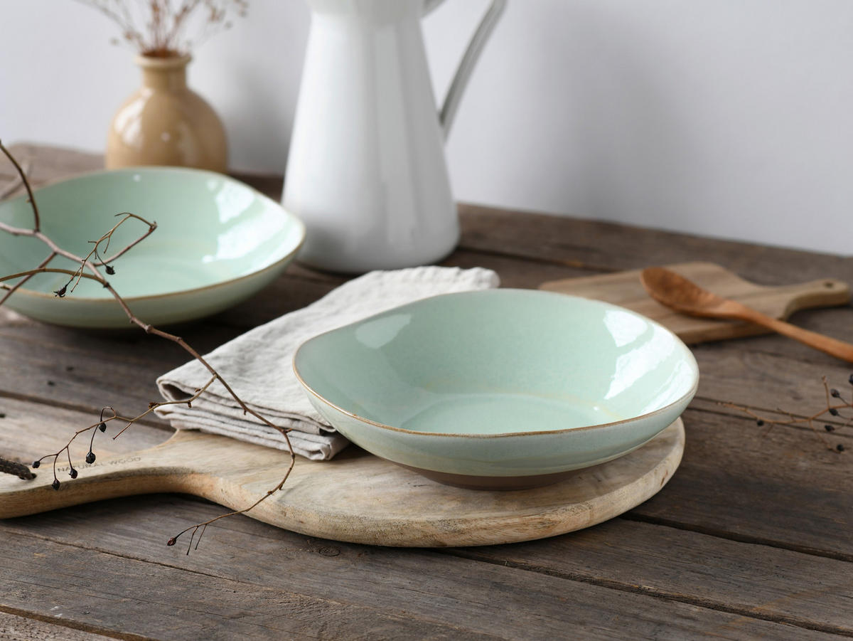 SKÅLSET 2 delar 22,5 cm   - salviagrön, Trend, keramik (22,5cm) - Creatable