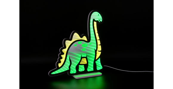 LED-DEKOLEUCHTE Dinosaur 30,5/33,4 cm  - Gelb/Grün, LIFESTYLE, Kunststoff/Metall (30,5/33,4cm) - Novel