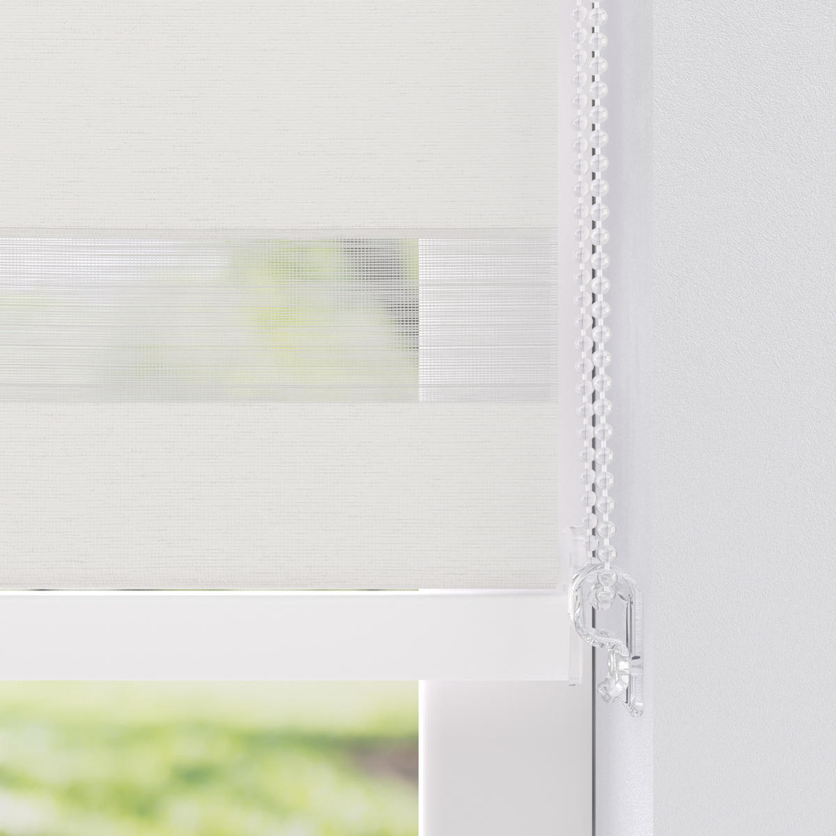 DUOROLLO SCHNEEWEIß 80/240 cm  - Weiß, KONVENTIONELL, Textil (80/240cm)