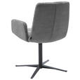 ARMLEHNSTUHL  in Cord  - Dunkelgrau/Schwarz, Design, Textil/Metall (61/88/66cm) - Dieter Knoll