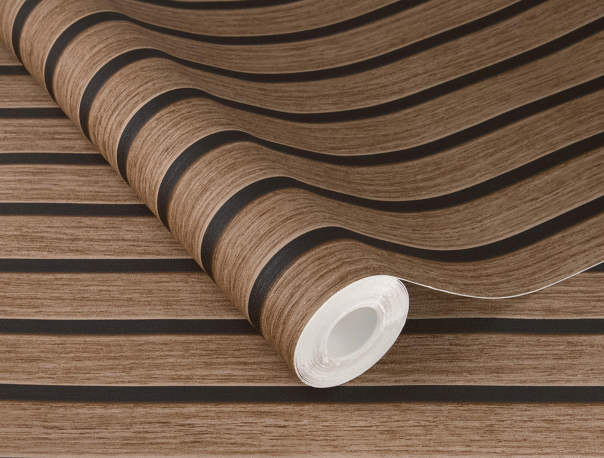 VLIESTAPETE - Braun, Natur, Textil (600/53cm) - Tesa