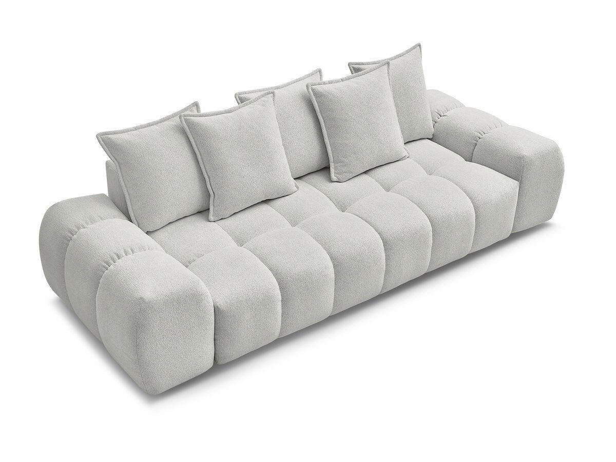 3-SITZER-SOFA EVEREST Flachgewebe Hellgrau  - Hellgrau/Schwarz, MODERN, Kunststoff/Textil (278/90/115cm)