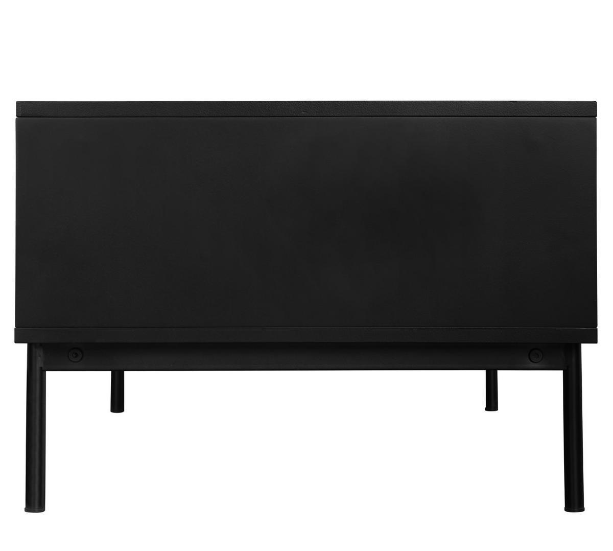 COUCHTISCH 100/55/40 cm rechteckig Schwarz  - Schwarz, Design, Holzwerkstoff/Metall (100/55/40cm) - MID.YOU