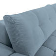 ECKSOFA in Flachgewebe Blau  - Blau/Schwarz, KONVENTIONELL, Kunststoff/Textil (256/157cm) - Carryhome