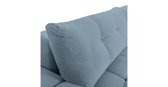 ECKSOFA in Flachgewebe Blau  - Blau/Schwarz, KONVENTIONELL, Kunststoff/Textil (256/157cm) - Carryhome