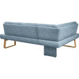 ECKBANK 174/280 cm  in Eichefarben, Hellblau  - Eichefarben/Hellblau, Design, Holz/Textil (174/280cm) - Dieter Knoll