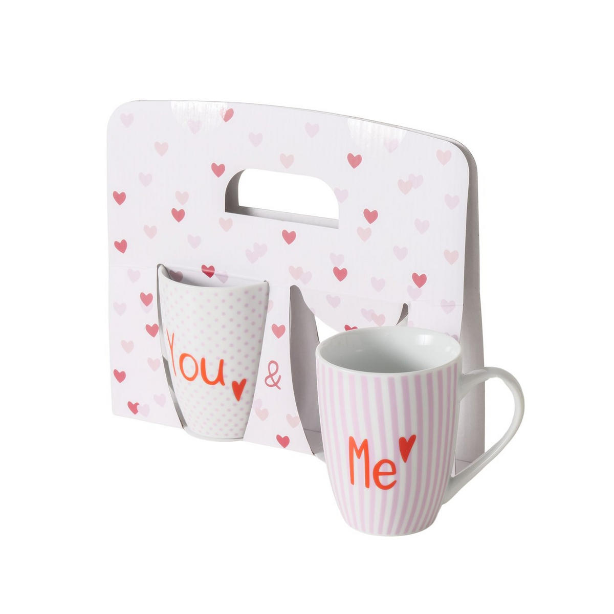 TASSE    - Rot/Rosa, KONVENTIONELL, Keramik (8/10,5cm)