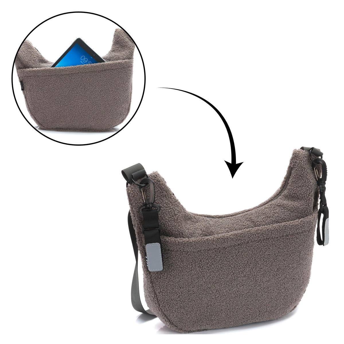 WICKELTASCHE  - Grau, Basics, Textil (42/7/34cm) - Fillikid