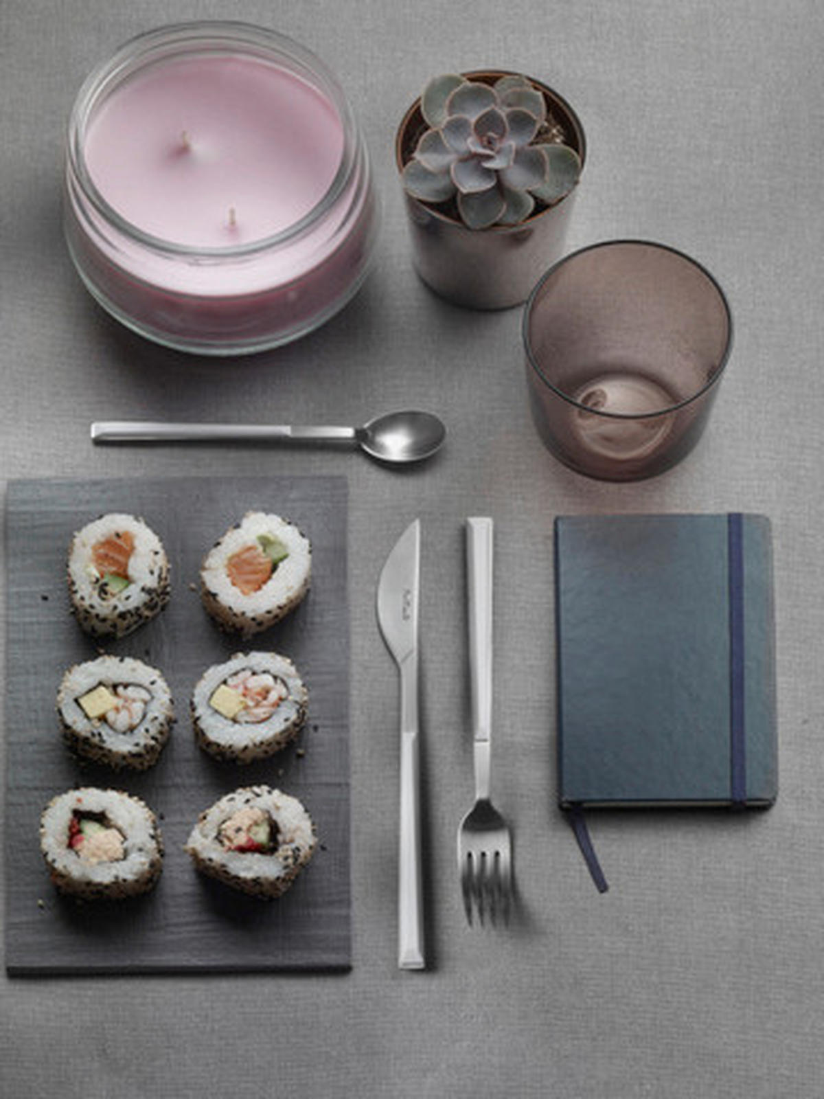 BESTECKSET SUSHI PRO 24-teilig Stahl  - Edelstahlfarben/Weiß, Basics, Kunststoff/Metall (25,5/7/5,3cm) - Pintinox