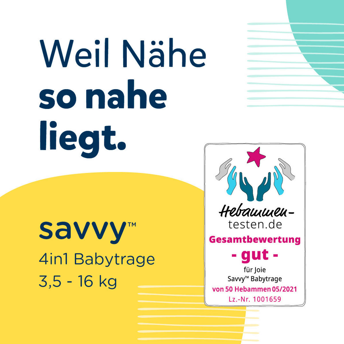 BABYTRAGE Savvy Butterscotch  - Gelb, Basics, Textil (33,9/37,2/10,3cm) - Joie