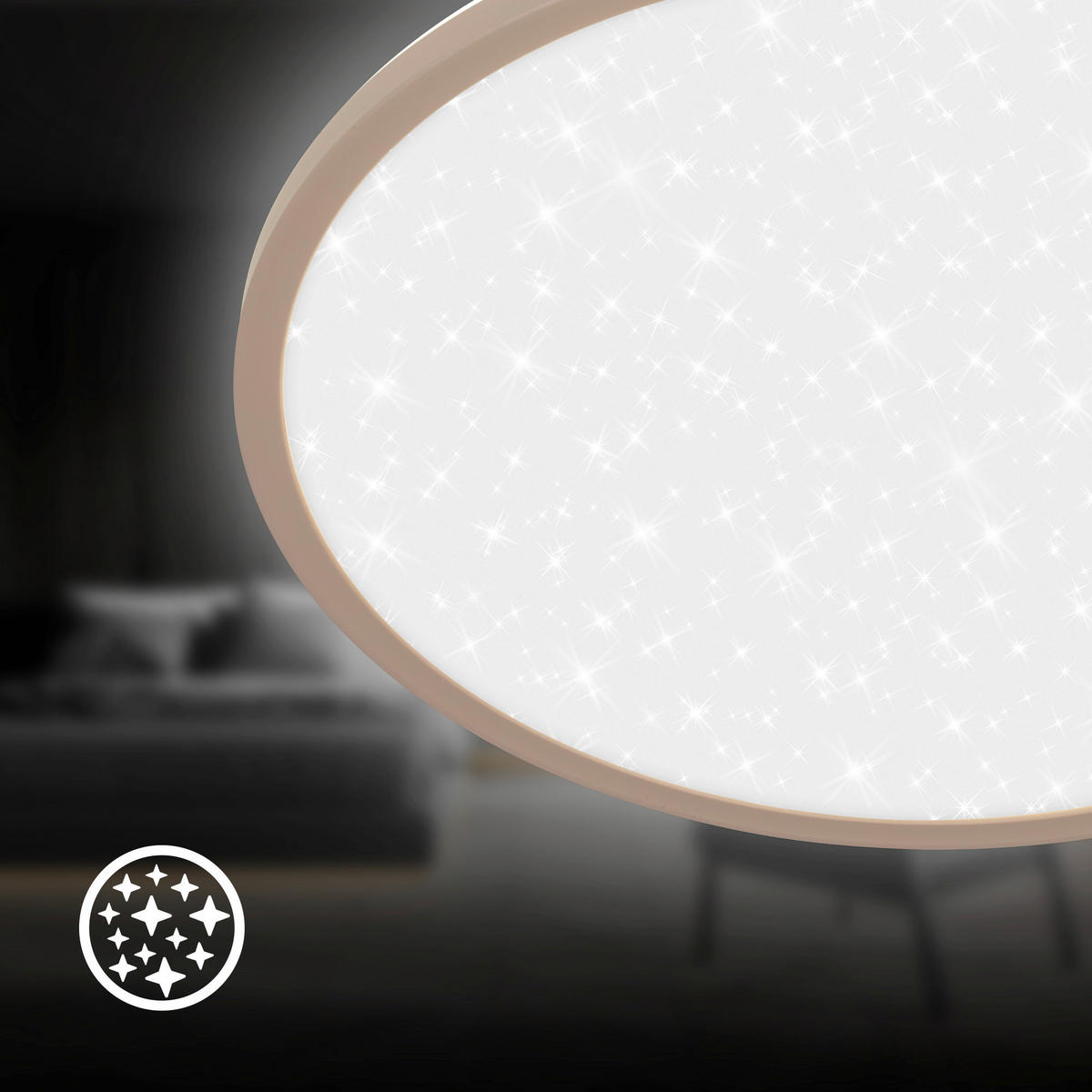 LED-PANEEL  - Beige, Basics, Kunststoff (37,5/4,5cm)