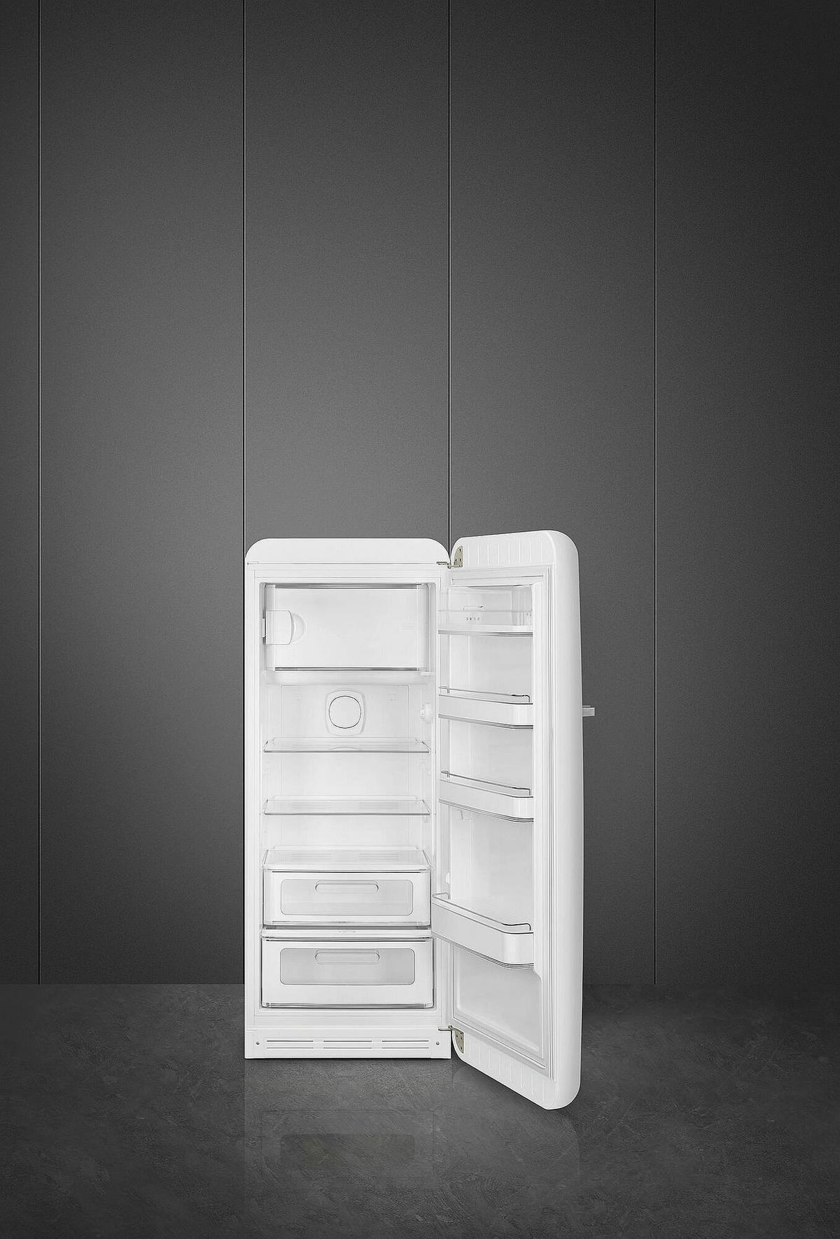KÜHLSCHRANK 60,1/153/78,8 cm FAB28RWHM6  - Weiß, Basics, Glas/Metall (60,1/153/78,8cm) - SMEG
